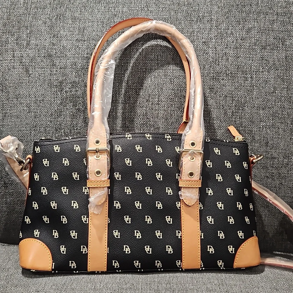 Dooney & Bourke Domed Signature Leather Satchel - Picture 3 of 10